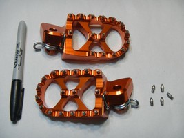 Orange Billet Aluminum Foot Peg Rest 2010-2012 Husaberg FS 570 FX450 FS570 - £50.61 GBP