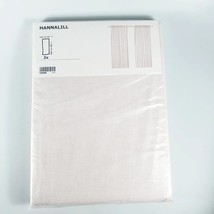 Ikea HANNALILL Curtains 2 Panels Pale Light Pink 57&quot;x 98&quot; 100% Cotton NE... - £38.52 GBP