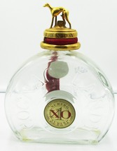 COLLECTIBLE EMPTY CLEAR GLASS LIQUOR BOTTLE ROUND LANDY XO COGNAC FRANCE... - $8.00