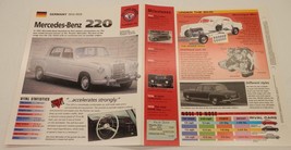Mercedes-Benz 220 1954-1959 W180 (220SE Sedan Layout Pics) IMP HOT CARS Brochure - $14.99