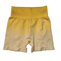 AYBL Evolve Womens Yellow Ombre Seamless Bike Shorts, Size XS - $22.99