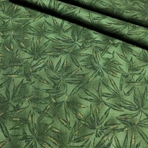 Bamboo Leaves Fabric Beautiful Borders and Backgrounds by Maywood in Green Gold - £9.36 GBP