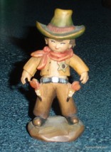 ANRI FERRANDIZ 3&quot; COWBOY WOOD CARVED FIGURINE MADE IN ITALY - FATHER&#39;S D... - $77.59