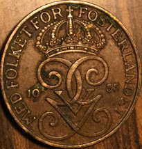 1933 Sweden 5 Ore Coin - £1.92 GBP