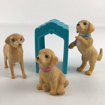 Barbie Doll Pet Dog House Golden Retriever Taffy Puppy Dogs Toy Lot Figures - $24.70
