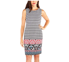 Mario Serrani Ladies&#39; Shift Dress, BLK White Pattern, Size 2 - £6.23 GBP