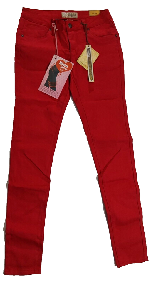 Hybrid & Co. Women’s Bum Lifter Super Stretch Skinny Jeans, Red, Size 7-L ~ NWT