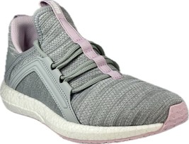 Puma Mega Nrgy Heather Knit Women&#39;s Gray/Pink Running Sneaker SZ6.5, 19109604 - £32.04 GBP