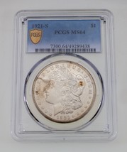 1921-S Argent Morgan Dollar Classé Par PCGS Comme MS-64 - $5,908.92 MXN