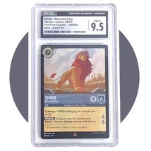 Lion King Disney Lorcana Card: Simba Returned King 189/204, Foil, Graded CGC 9.5 - $119.90