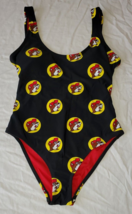 BUC-EE&#39;S Women&#39;s 1 Piece Swim Suit SMALL Buc-ee Black &amp; Red All Over Print New - £18.95 GBP
