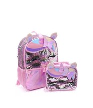 Wonder Nation Butterfly Girl&#39;s Unicorn Girls 17&quot; Backpack w Lunch Bag Pi... - $20.56