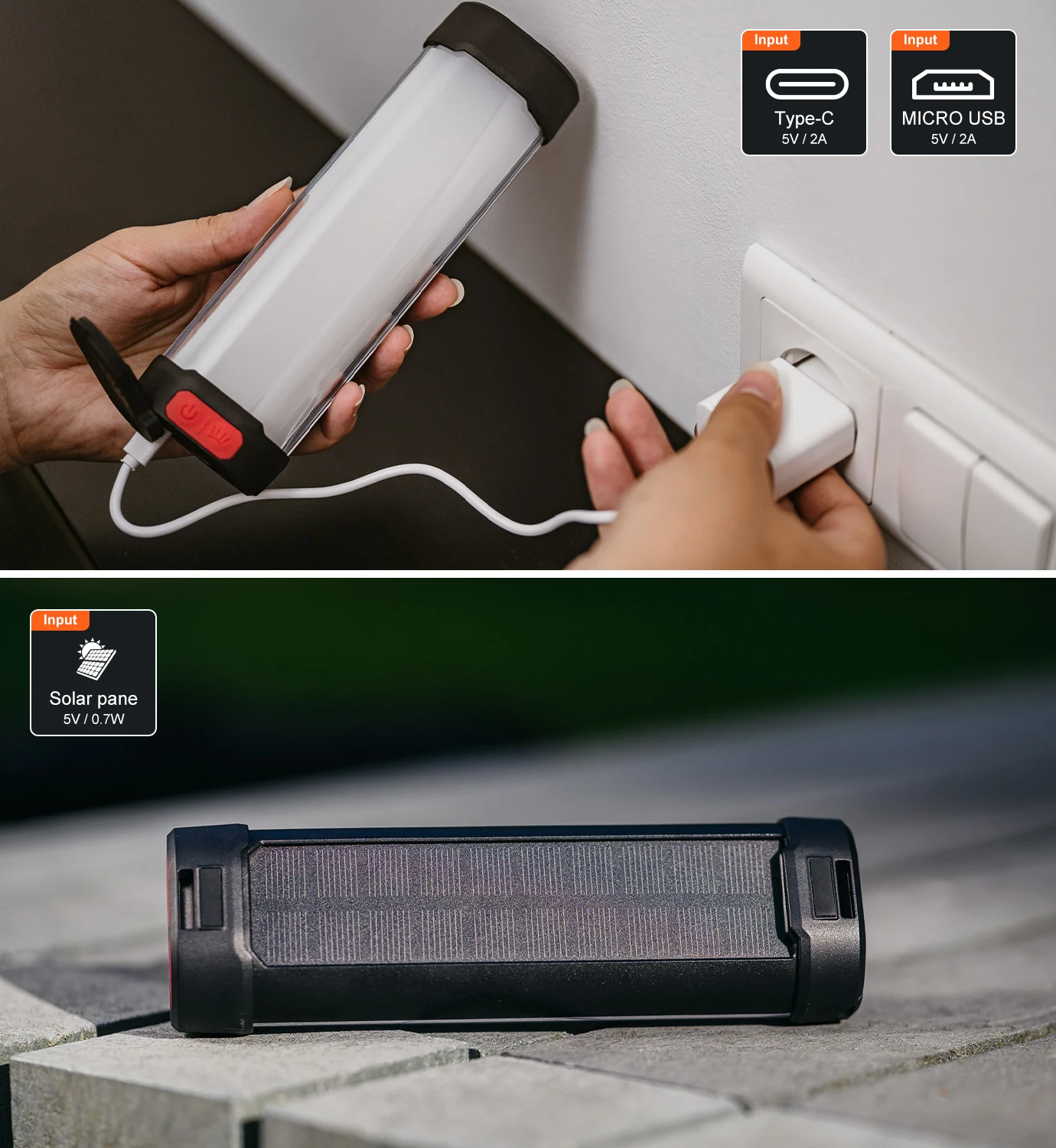 ACINE Solar Led Camping Light  Waterproof Ip66 USB Charging Flashlight f... - £168.80 GBP