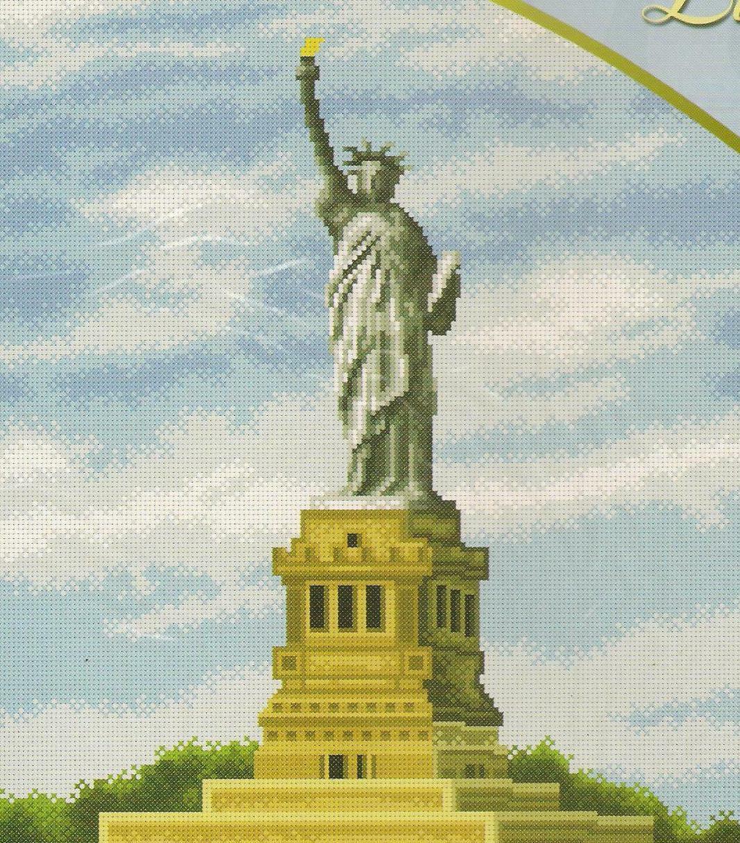 SALE!!! COMPLETE CROSS STITCH MATERIALS "LADY LIBERTY" FREE SHIP - $24.74