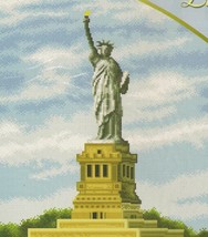 SALE!!! COMPLETE CROSS STITCH MATERIALS &quot;LADY LIBERTY&quot; FREE SHIP - £19.35 GBP