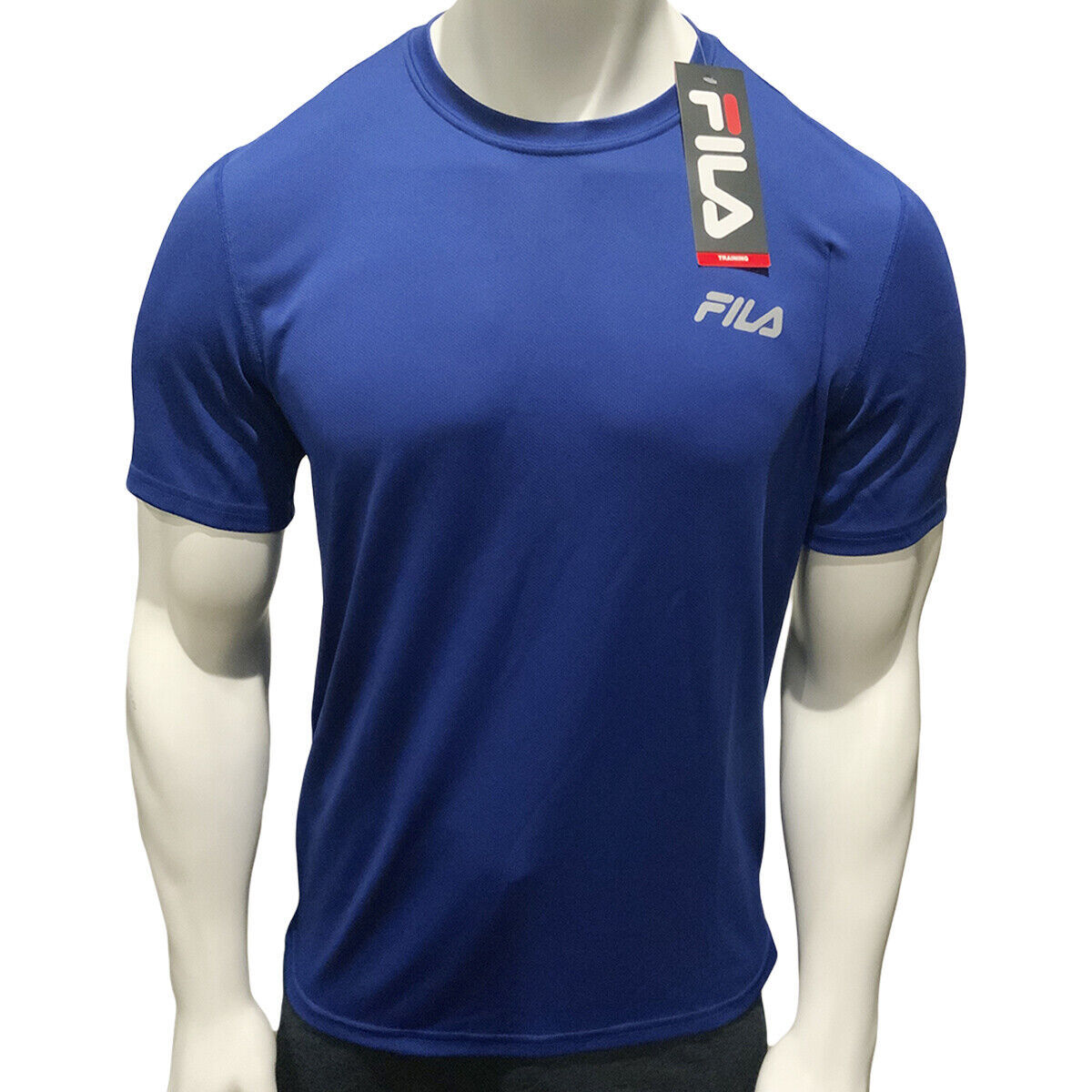 Primary image for NWT FILA MSRP $32.99 MEN BLUE CREW NECK SHORT SLEEVE TRAINING T-SHIRT SIZE L 2XL