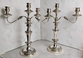 Vintage Pair of Silverplated Goldfeder Silver Co. Candelabras. - $99.97