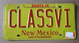 NEW MEXICO PERSONALIZED VANITY LICENSE PLATE  CLASSVI (CLASSICS)  1983  ... - £42.47 GBP
