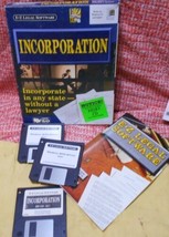 &quot;Incorporation&quot; EZ Legal Software, Vintage 1996 Win 95 v4.1 Floppy Disks &amp; CD - £14.88 GBP