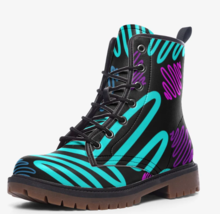  Scribble Vibes Casual Leather Lightweight boots - £96.54 GBP