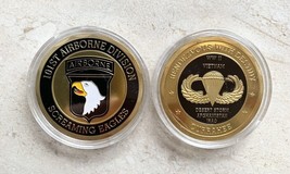 U.S. Army Paratrooper 101st Airborne Division Screaming Eagles Challenge Coin US - £7.13 GBP