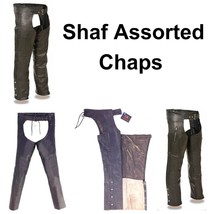 Shaf Leather, Motorcycle Chap, Biker Men&#39;s Leather Chaps - $137.61+