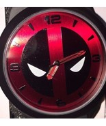 MARVEL COMICS DEADPOOL WATCH RUBBER BAND LARGE FACE COLLECTIBLE ANALOG - £135.39 GBP