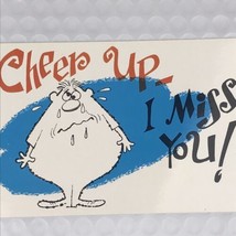 Humorous Vintage Postcard Cheer Up I Miss You Funny Cartoon Art - $9.89
