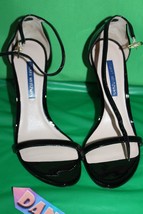 Stuart Weitzman Open Toe Strappy Black Patent Leather High Heels Size Women&#39;s 36 - £238.13 GBP