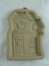 Wilton Stoneware Cookie Mold press 1997 Victorian Halloween House Paper press - $13.85