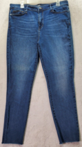 Sam Edelman The Stiletto Jeans Women&#39;s Blue Denim Pockets High Rise Skin... - £18.08 GBP