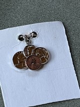 Small Silvertone Miniaturized Quarter Dime Nickel Copper Penny Money Pendant or - £9.02 GBP