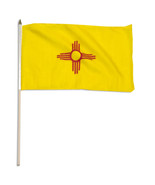 1 Dozen 12&quot;x18&quot; New Mexico State Stick Flags 12x18in Handheld US State - $487.89 MXN