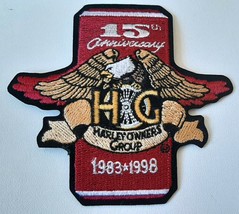 Harley Davidson Motorcycles HOG Harley Owners Group 15th Anniversary Pat... - £7.07 GBP