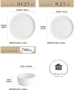 3 bowls 4 small plates 3 big plates Porcelain Dinnerware Set - $855.30 MXN