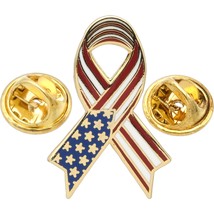 I Support Our Troops Yellow Ribbon Pin 1&quot; - £14.21 GBP