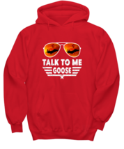 Jet Fighter Hoodie Talk To Me Goose Red-H  - £28.18 GBP