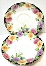 VTG Paragon Fine Bone China England Mums Gold Trim Saucers 5.5&quot; Lot 2 - £19.56 GBP