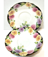 VTG Paragon Fine Bone China England Mums Gold Trim Saucers 5.5&quot; Lot 2 - £18.30 GBP