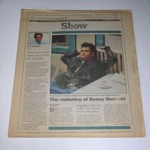 Donny Osmond Show Newspaper Supplement Vintage 1989 Cover NKOTB Violent ... - $19.99