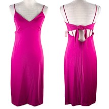 Banana Republic Strappy Dress Fuchsia Small Stretch Tie Lined New - $39.59