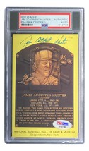 Jim Catfish Hunter Signed 4x6 New York Yankees HOF Plaque Card PSA/DNA D12739 - £68.49 GBP