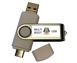 Universal 6 Linux OS Collection MultiBoot Live USB Drive for PCs and MAC... - £19.65 GBP
