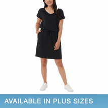 32 Degrees Ladies&#39; Size Medium, Soft Lux Short Sleeve Dress, Black - £15.84 GBP