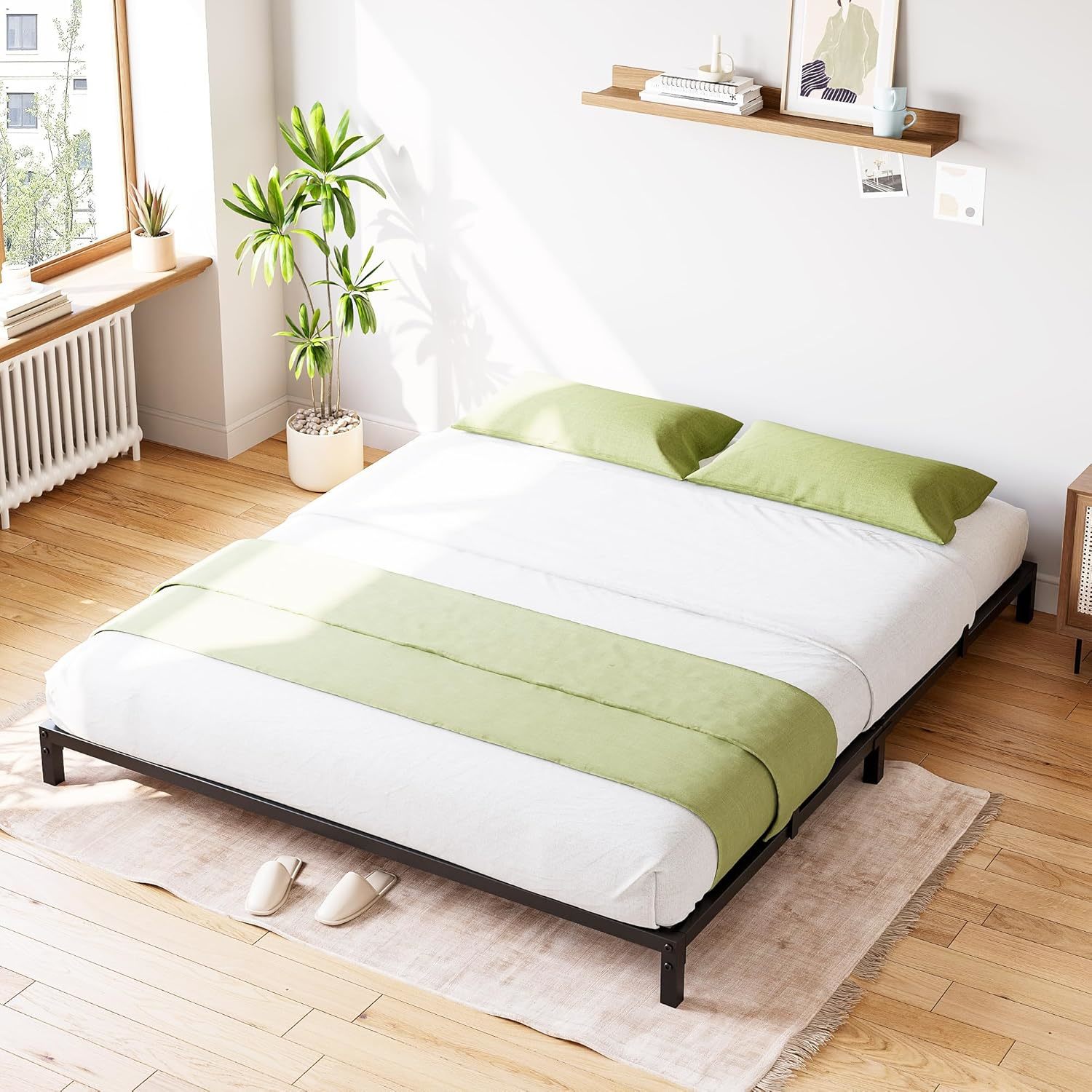 Idealhouse 6 Inch Full Bed Frame No Box Spring Needed, Heavy Duty Metal,... - $102.96