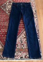 Mott &amp; Bow Jeans Slim Oliver Mens 33x34 Blue Dark Wash Denim Pants Stretch - $39.57