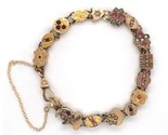 Gold Filled and Gold Top Victorian 16 Slides Bracelet (#J6649) - $2,107.71