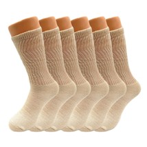 Mid Calf Crew Socks for Women Cotton Cushioned Running Socks 6 Pairs - £16.33 GBP