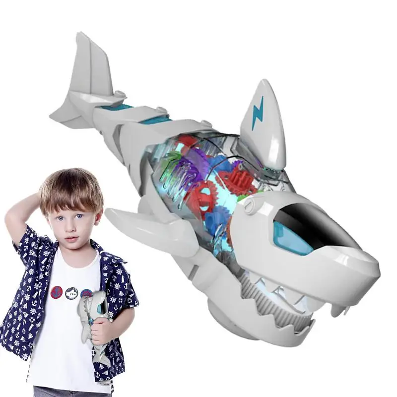 Mechanical Shark Toy Motor-Driven Gear Sea Creature Toys Electrical Simulation - £9.77 GBP+