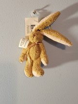 Vintage Pacific Craft 3&quot; Stuffed Plush Jointed Brown Mini Bunny Ornament (NEW) - £7.84 GBP